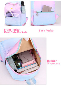<span class=keywords><strong>Sac</strong></span> à dos <span class=keywords><strong>Princesse</strong></span> Couronne Dégradé Personnalisable avec Logo, Imperméable, pour Filles, Enfants, Mignon, pour l'école, les voyages, les livres, pour Étudiants et Enfants - Product Image 3