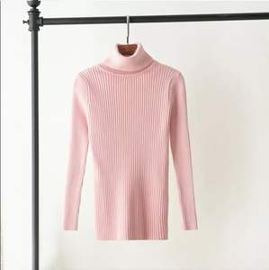 Новый женский облегающий повседневный свитер из 100% хлопка с мультяшным принтом, полувысокий воротник, осенне-зимний вязаный топ с длинным рукавом, базовая рубашка - Product Image 3