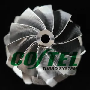 Upgrade Kinerja GT30 GTX30 GTX3076R Gen II Dual Keramik Bola Bearing CNC Titik Penggilingan Billet Kompresor Roda 58/76mm