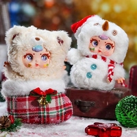 Bonbons au lait congelés Mm, série de Noël, pendentif en verre, boîte à surprises, poupée cadeau, porte-clés bonhomme de neige