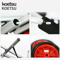 Chariot de kayak en aluminium pliable, chariot de SUP, porte-canot avec pneus solides pour le transport sur la plage