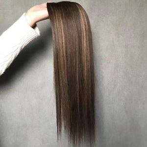 Postizo <span class=keywords><strong>de</strong></span> Cabello Humano Virgen Europeo 100%, Sin Pegamento, Base <span class=keywords><strong>de</strong></span> Seda 6x7, con Clip, Raíz Marrón con Balayage Rubio - Product Image 5