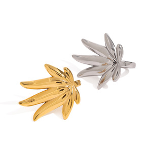 Angel Wings <b>Ring</b> Stainless Steel Adjustable Unisex Jewelry Gift Geometric Shape <b>Plain</b> Design JDR0111023 - Product Image 1