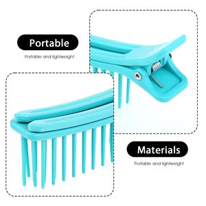 Pince <span class=keywords><strong>à</strong></span> <span class=keywords><strong>cheveux</strong></span> en plastique personnalisée en gros <span class=keywords><strong>avec</strong></span> peigne, outils professionnels de coiffure pour salon, pinces de coupe de <span class=keywords><strong>cheveux</strong></span> 2-en-1 <span class=keywords><strong>avec</strong></span> peigne - Product Image 3