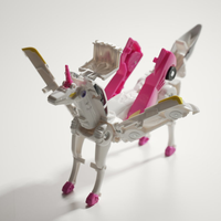 Juguete de Coche Unicornio Transformable en Robot para Niños y Niñas, Conexión Magnética, Deformación por Colisión, Vehículo de Carreras Mágico para Niños Pequeños