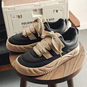 New Men Retro Low Top Casual Sneakers, Thick Sole <b>Height</b> <b>Increasing</b> German Trainer Style Board <b>Shoes</b> for Daily Wear - Product Image 1