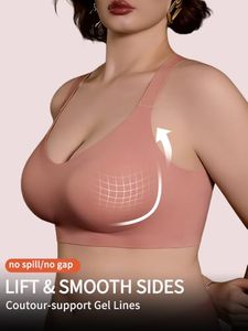 <span class=keywords><strong>Reggiseno</strong></span> senza cuciture ad alto comfort, stile gilet, taglie forti, senza ferretto, push-up, con <span class=keywords><strong>schiena</strong></span> incrociata, <span class=keywords><strong>per</strong></span> donne con seno grande - Product Image 2