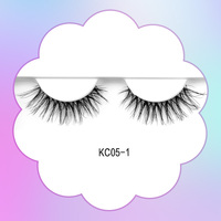 Cils naturels 3D végétaliens sans cruauté Emballage personnalisé Bande transparente Nouveau matériau Fibre végétale Faux cils Longueurs Outils de maquillage