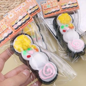 ของเล่นบีบซูชิเหมือนจริง ขนาด 12 ซม. ชุด 4 ชิ้น ทำจาก TPR บรรเทาความเครียด ของขวัญสำหรับเด็กและผู้ใหญ่ ของเล่นบีบซูชิแซลมอนเพื่อเวลาผ่อนคลาย - Product Image 4