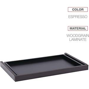 Cajonera central Alera Valencia Series Espresso de 24 1/2 pulgadas de ancho x 15 pulgadas de profundidad x 2 pulgadas de alto - Organizador de escritorio y cajones - Product Image 2