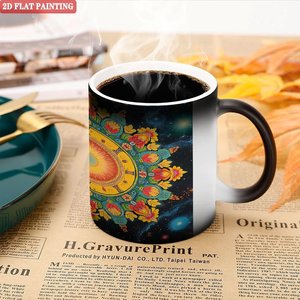Mug à sublimation 11oz en céramique noire givrée, tasse activée par la chaleur, best-seller des fêtes - Product Image 5