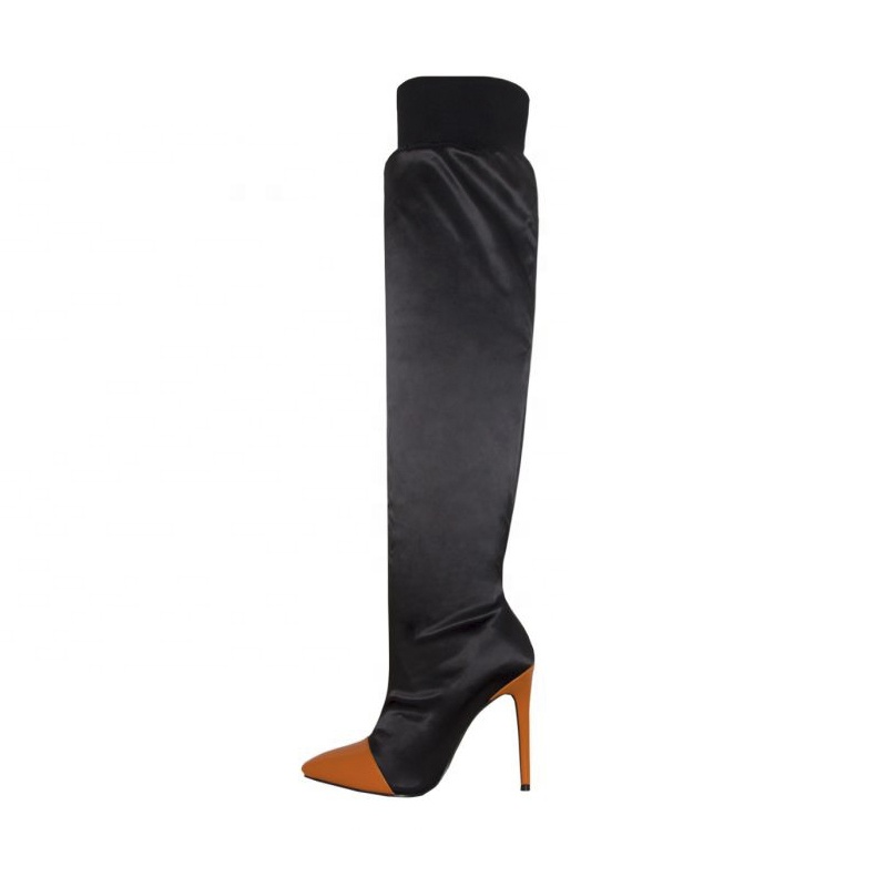 Zapatos tacon corrido de Botas altas para Mujer en color negro | FASHIOLA.mx
