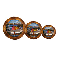 Kopenhagen Nyhavn Huismodel op maat voor toeristenwinkel, polyresin Denemarken souvenir beeldje klein miniatuur Vikingschip standbeeld