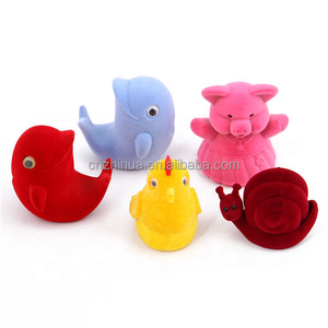 Supporto per scatola di anelli di fidanzamento in velluto adorabile a forma di delfino per orecchini collana braccialetto espositore per gioielli confezione regalo - Product Image 4