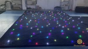 Tirai latar belakang dekorasi pernikahan, tirai bintang rgb LED <span class=keywords><strong>3</strong></span>*4m untuk lampu pesta bar DJ - Product Image 2