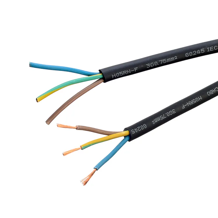 VDE onayı h07rn - f 3g 2.5 mm2 yangına dayanıklı kauçuk güç kablosu kauçuk yalıtımlı yağsız elektrik kabloları ve teller