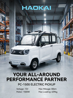 Voiture électrique homologuée EEC 72V 1500W, mini camionnette électrique 4 roues avec une autonomie de 80 km pour le transport de marchandises en ville en Europe