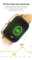 Reloj Inteligente de Moda con Monitor de Ritmo Cardíaco y Presión Arterial, Rastreador de Actividad Física, Bluetooth, Resistente al Agua, Compatible con Teléfonos Android
