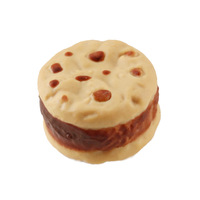 Balle anti-stress souple en forme de biscuit, jouet sensoriel TPR à remontée lente, biscuit sandwich réaliste à presser pour la décompression des adultes sur le bureau