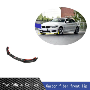 Lèvre de pare-chocs avant en fibre de carbone <span class=keywords><strong>LANNER</strong></span> pour BMW Série 4 F32 F33 F36 M Sport, finition brillante, 2014-2019, installation par colle ou vis - Product Image 1