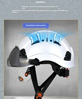 Casque de sécurité SAFEBUILDER pour chantier avec double visière, 6 points de suspension, design à fentes, en ABS, pour le commerce transfrontalier