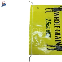 Sacs d'emballage tissés en PP imprimés sur mesure, résistants à l'humidité, 50/100/10 kg, pour riz, farine, engrais et fruits de mer