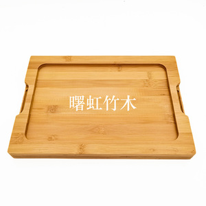 ถาดไม้ไผ่และไม้ Shuhong ขนาด 34x24x3 ซม. รูปทรงสี่เหลี่ยมผืนผ้า สำหรับเสิร์ฟชา บาร์บีคิว ขนมปัง สเต็ก ใช้ในครัวเรือน - Product Image 2
