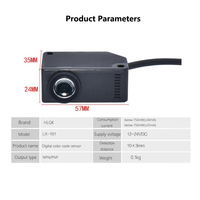 Interruptor de Sensor óptico LED Digital de 24V, pantalla Digital, Sensor de detección de Color, Sensor de etiqueta de Color para uso Industrial