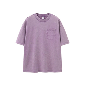 2025SS 270GSM Tee Washed Vintage, Bolsillo 100% Algodón - Product Image 1