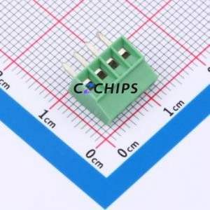 1725672 Screw Terminal Block Through hole Component (THT),P=2.54mm Connector 1x4P 2.54mm Green Through Hole - Product Image 1