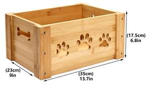 Giocattolo in legno naturale per cani e forniture per animali domestici per la conservazione di giocattoli per gatti vestiti e snack-Desktop e cassetto Organizer - Product Image 6