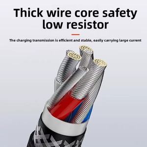 Nylon Bện Hiển Thị Kỹ Thuật Số Siêu Nhanh Sạc 120W Loại-C Cáp Dữ Liệu Đèn Flash Sạc Dòng Cho Máy Tính Di Động Tai Nghe - Product Image 5