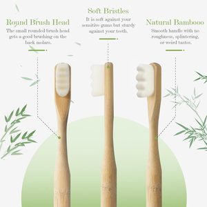 Brosse à dents en bambou activé Nano 20000 bristles - Product Image 3