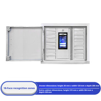 Casier de protection pour smartphone avec reconnaissance faciale et empreintes digitales, armoire de rangement en acier verrouillable pour usage en atelier
