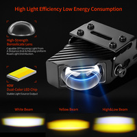 Projecteur de feux de brouillard auxiliaires pour voiture, grille de projecteur LED mince, projecteur bicolore pour voitures et camions