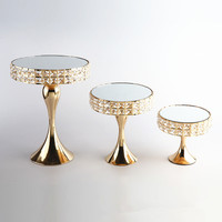 Décoration de mariage, support à gâteaux en cristal, plateaux à gâteaux, ensemble de table à desserts pour hôtel, ensemble d'outils à gâteaux, ensemble de supports à gâteaux