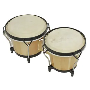 Holesale-instrumentos de percusión de alta calidad, nuevo tambor Bongo de color madera de 5,5 pulgadas + 6 pulgadas