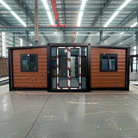 Maison conteneur modulaire de luxe extensible 20 pieds en acier pliable, 2 chambres avec salle de bain, haute qualité pour l'extérieur