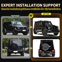 Kit carrosserie en fibre de carbone sèche style BB pour Mercedes Benz Classe G W465 : pare-chocs avant, capot moteur, extensions d'ailes, calandre principale