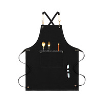 Tabliers de cuisine personnalisés en toile de coton pour chef, serveur, unisexe, uniforme de travail, cuisine, barbecue, bar, café, restaurant