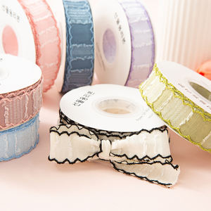 กิ๊บติดผมรูปโบว์ทำมือแบบทำมือริบบิ้นผ้าซาตินลายคลื่นสวยสำหรับเป็นของขวัญตกแต่งวันคริสต์มาสวันเกิด - Product Image 5