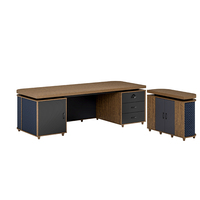 Nouveau design de Victory Mobilier de bureau en bois à bas prix Mid of East Africa Type L Shaped Corner Work Desk Office Table