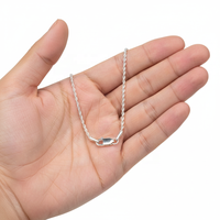 Nouveau Collier Imperméable en Acier Inoxydable Tressé Type Corde et Chaîne Chevrons pour Hommes et Femmes – Idéal Cadeau – Livraison Rapide