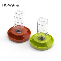 Nouveau design vert orange en plastique rond distributeur d'eau empilable Reptile bol d'eau alimentaire plat