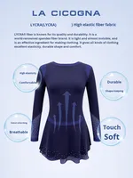 LA CICOGNA Jupe en tulle double couche personnalisée pour enfants, robe d'entraînement de patinage artistique et de ballet pour les compétitions