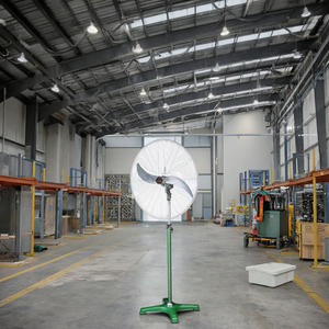 20-Inch Economical <b>Silver</b> Mesh Industrial Floor <b>Fan</b> Green Cross Bottom 2 Aluminum Leaves Pedestal for Outdoor Use Industrial <b>Fan</b> - Product Image 1