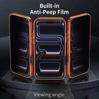 Nouvelle coque magnétique en métal aluminium pour iPhone 17 14 15 16 Pro Max 17 Air avec film protecteur anti-espionnage en verre et coque antichoc