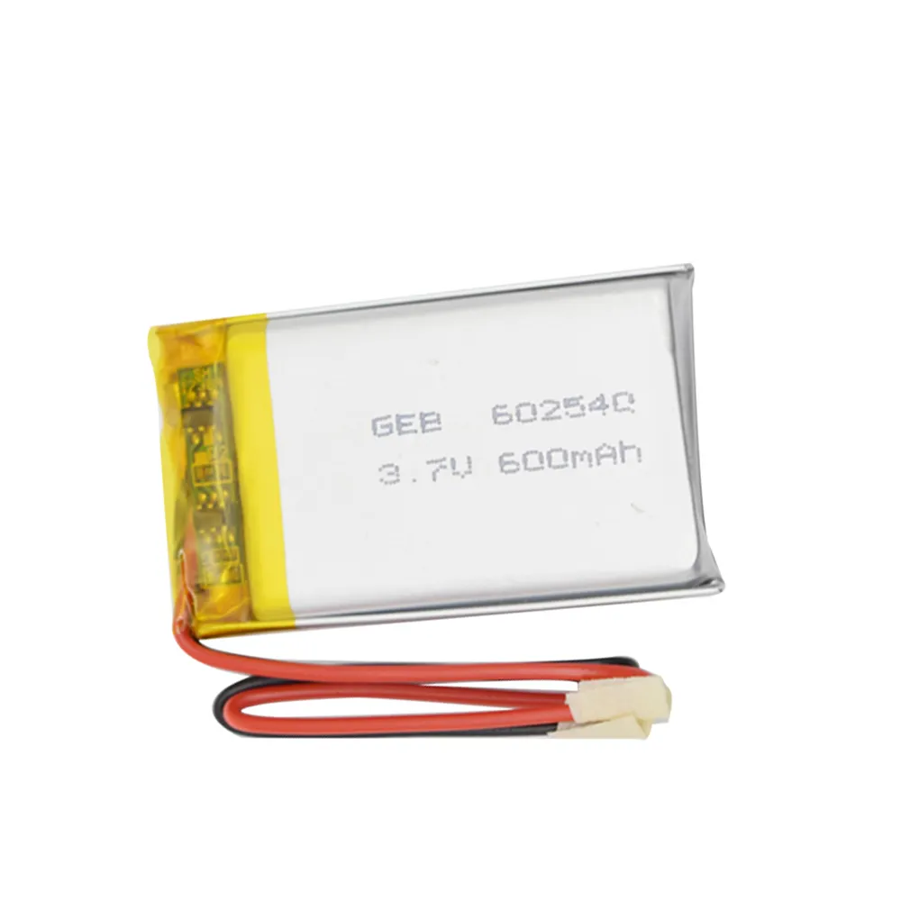 GEB lityum polimer pil 602540 3.7v 600mah lipo 3.7v pil için dijital kamera