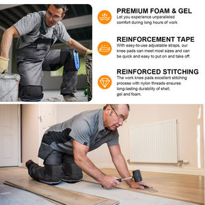 وسادات أمان الساق والركبة خفيفة الوزن معتمدة من CE احترافية لبناء الحدائق والعمل تستخدم مادة إيفا قابلة للتنفس - Product Image 6