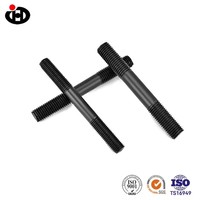 GB901 Grade 8.8 Carbon Steel Black Oxide Double End Stud Bolt Equal Length Threaded Rod for Machinery Assembly
